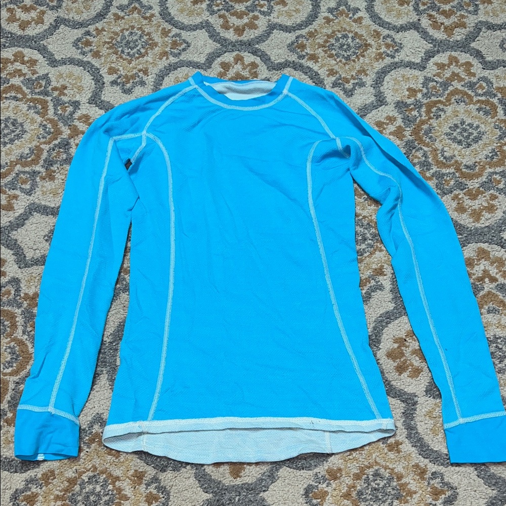 Helly Hansen light blue long sleeve base layer top